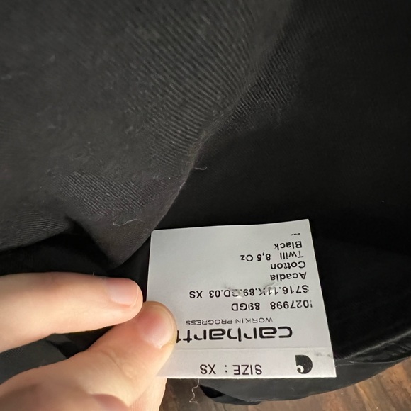 NWT Carhartt WIP Overalls Black Size XS - Picture 10 of 11